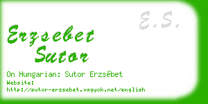 erzsebet sutor business card